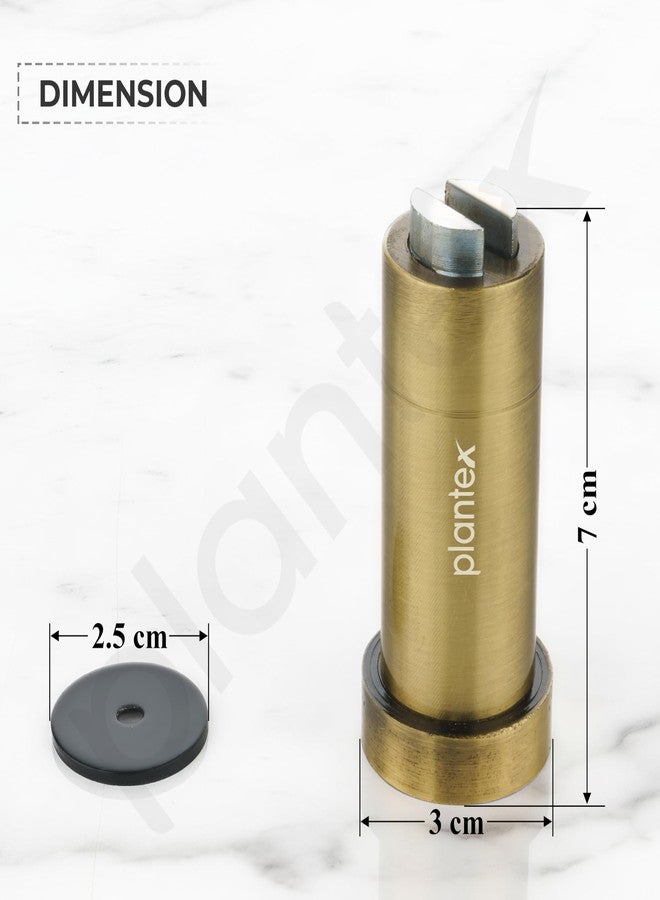 Plantex Door Back Stopper/Door Magnetic Stopper/Stainless Steel Wall Mounted Megnet Door Stops - (Brass Antique) - Image 3
